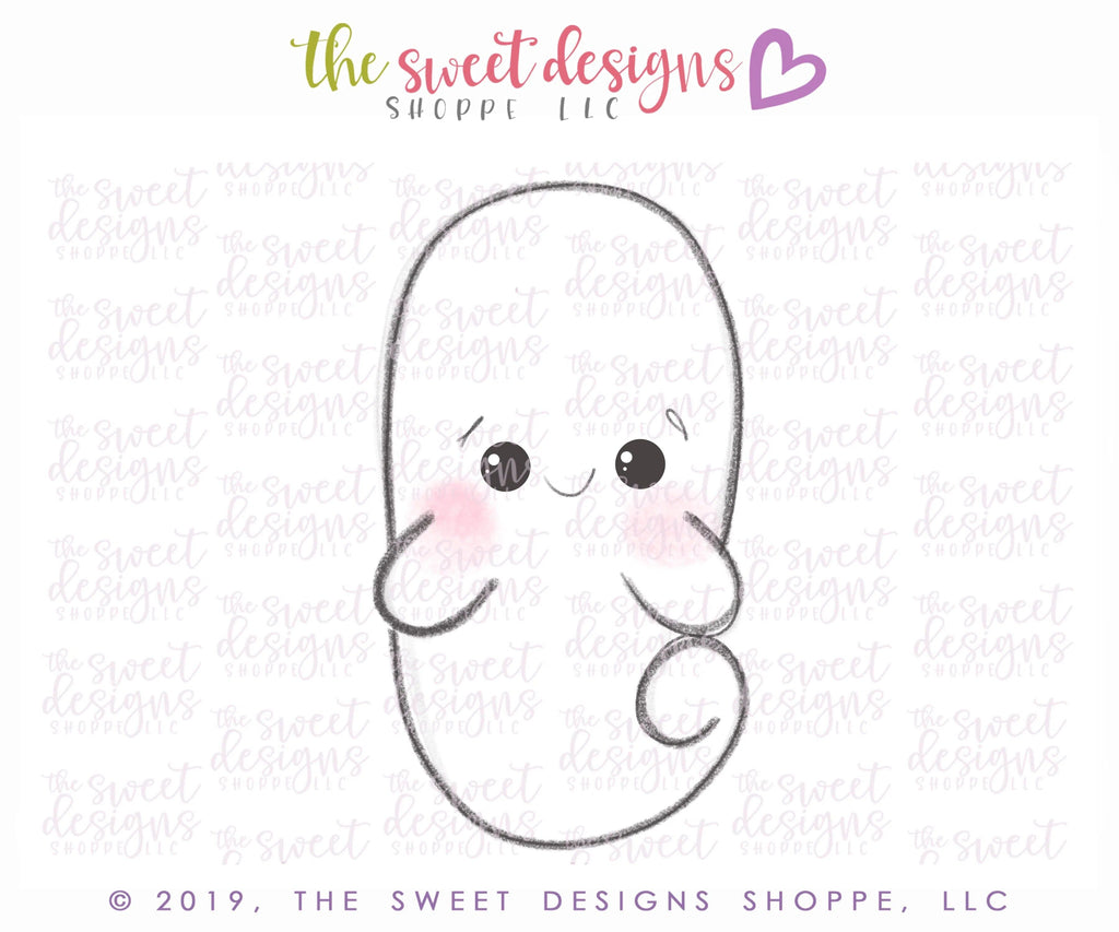 Cookie Cutters - Tall Cute Ghost - Cookie Cutter - The Sweet Designs Shoppe - TSDS - - ALL,Animal,Animals,Animals and Insects,Boo,Cookie Cutter,Fall / Halloween,Ghost,halloween,Promocode