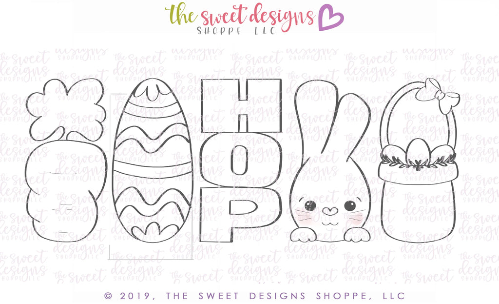 Cookie Cutters - Tall Easter Set - Cookie Cutters - Sweet Designs Shoppe - - 2022EasterTop, ALL, Cookie Cutter, Easter, Easter / Spring, Mini Sets, Promocode, regular sets, set