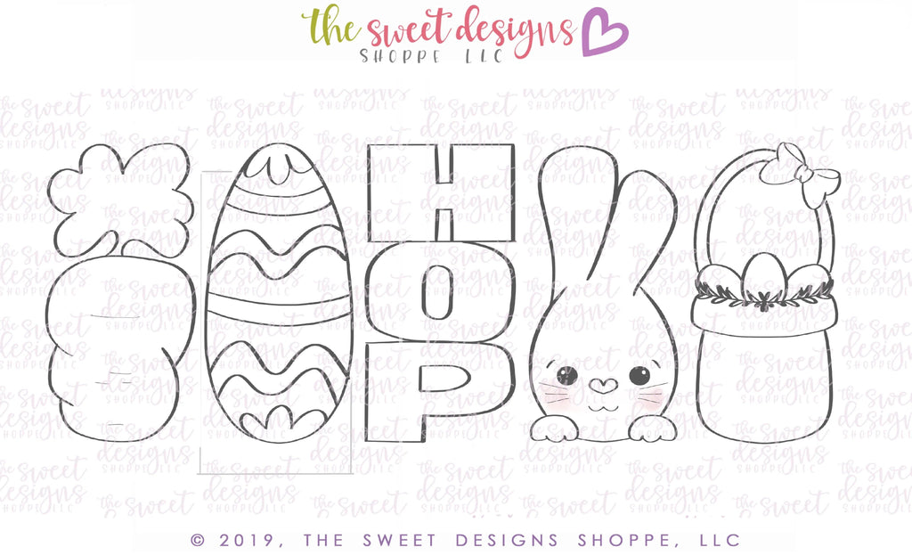 Cookie Cutters - Tall Easter Set - Cookie Cutters - The Sweet Designs Shoppe - - 2022EasterTop, ALL, Cookie Cutter, Easter, Easter / Spring, Mini Sets, Promocode, regular sets, set