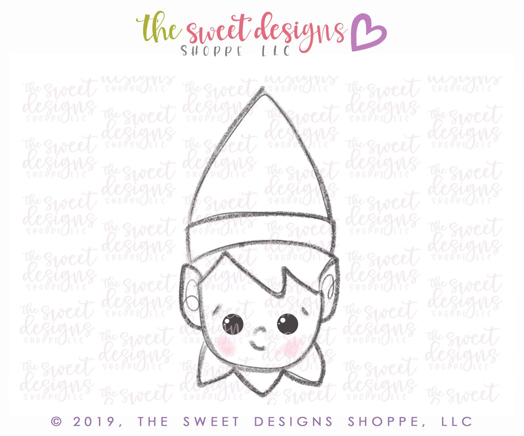 Cookie Cutters - Tall Elf Face - Cookie Cutter - The Sweet Designs Shoppe - - 2019, ALL, Christmas, Christmas / Winter, Christmas Cookies, Cookie Cutter, Elf, elf's, Food, Promocode, tall