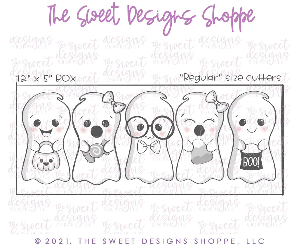 Cookie Cutters - Tall Ghosts Set - Cookie Cutters - The Sweet Designs Shoppe - TSDS - - ALL,Cookie Cutter,halloween,Halloween set,Halloween Sets,Mini Sets,Promocode,regular sets,set