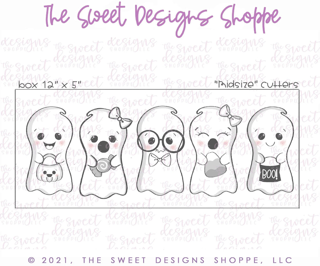 Cookie Cutters - Tall Ghosts Set - Cookie Cutters - The Sweet Designs Shoppe - TSDS - - ALL,Cookie Cutter,halloween,Halloween set,Halloween Sets,Mini Sets,Promocode,regular sets,set
