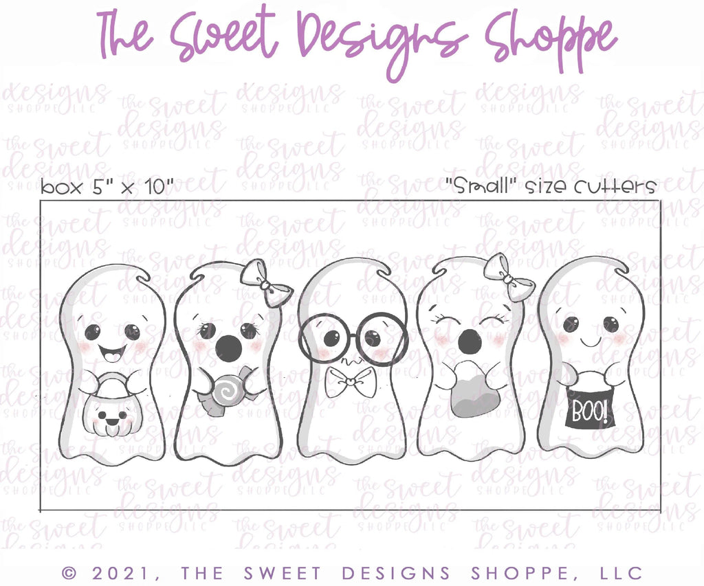 Cookie Cutters - Tall Ghosts Set - Cookie Cutters - The Sweet Designs Shoppe - TSDS - - ALL,Cookie Cutter,halloween,Halloween set,Halloween Sets,Mini Sets,Promocode,regular sets,set