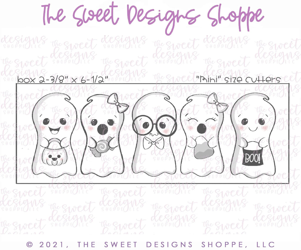Cookie Cutters - Tall Ghosts Set - Cookie Cutters - The Sweet Designs Shoppe - TSDS - - ALL,Cookie Cutter,halloween,Halloween set,Halloween Sets,Mini Sets,Promocode,regular sets,set