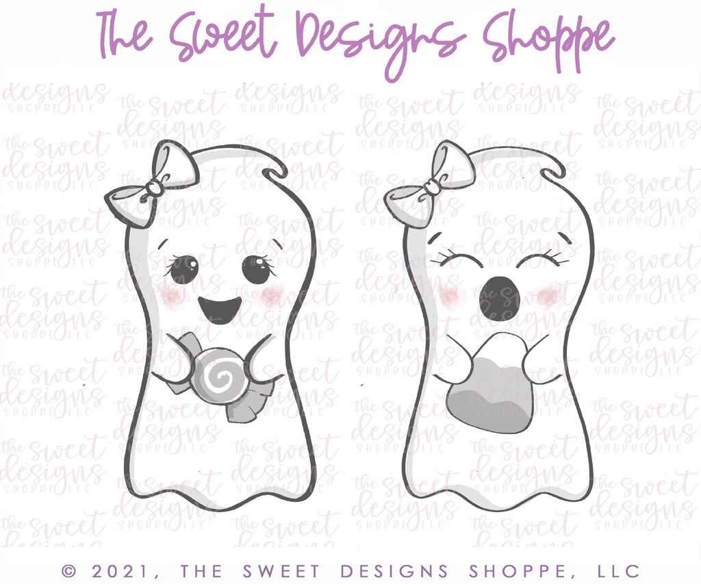 Cookie Cutters - Tall Girly Ghost - Cookie Cutter - The Sweet Designs Shoppe - - ALL, Boo, Cookie Cutter, Ghost, halloween, Promocode