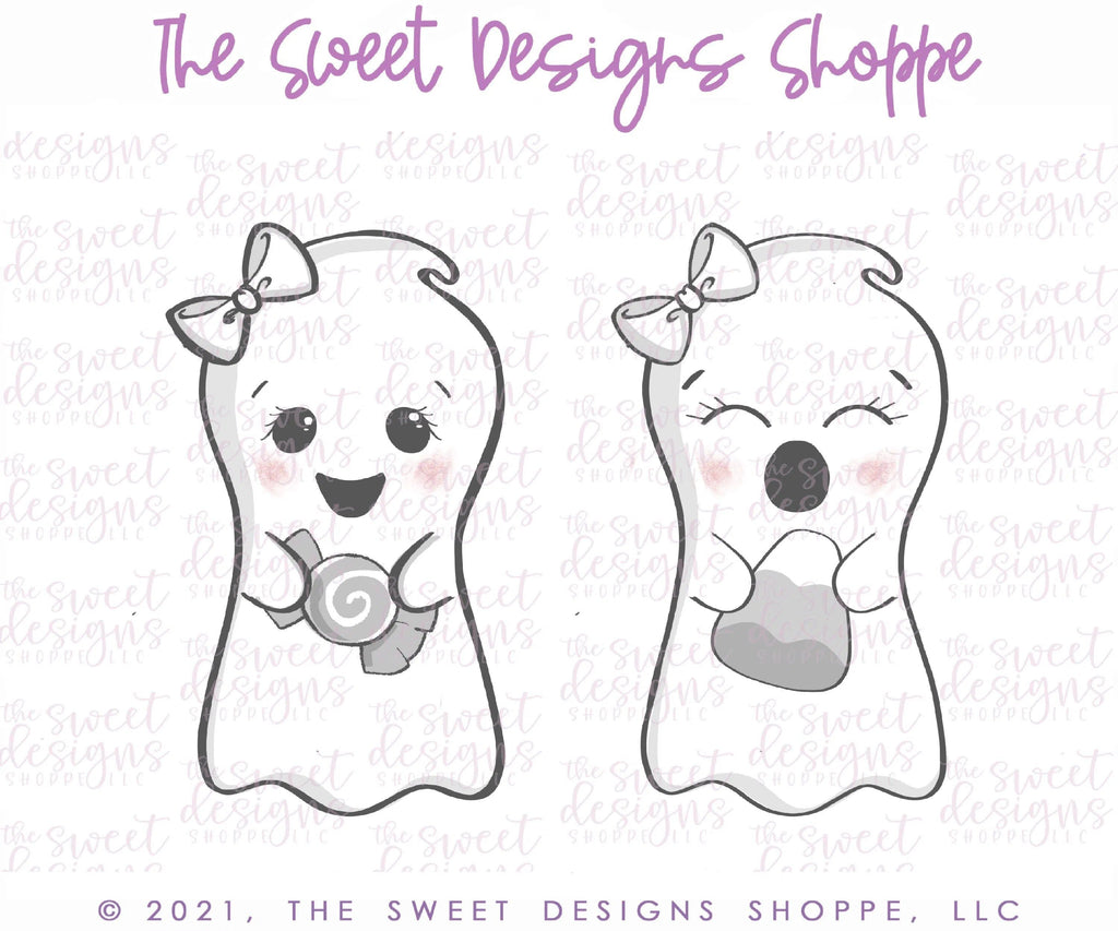 Cookie Cutters - Tall Girly Ghost - Cookie Cutter - The Sweet Designs Shoppe - TSDS - - ALL,Boo,Cookie Cutter,Ghost,halloween,Promocode