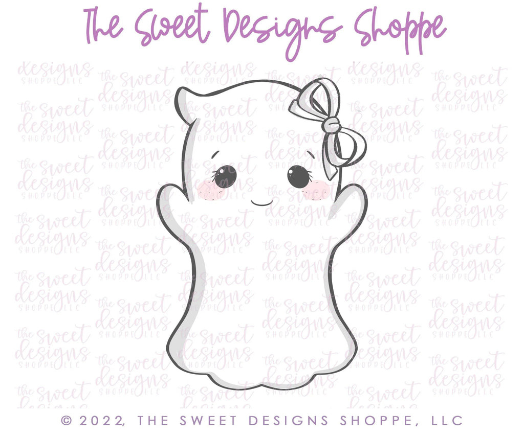 Cookie Cutters - Tall Girly Ghost - Cookie Cutter - The Sweet Designs Shoppe - - ALL, Boo, Cookie Cutter, Ghost, halloween, Promocode