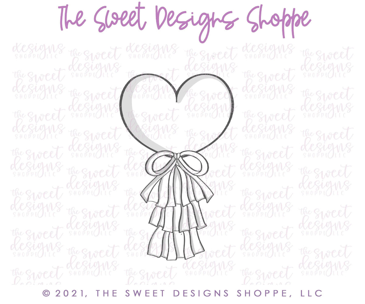 Cookie Cutters - Tall Heart Balloon - Cookie Cutter - The Sweet Designs Shoppe - TSDS - - ALL,Baby / Kids,Birthday,Cookie Cutter,kids,Kids / Fantasy,Party,Promocode,STL,valentine,valentines