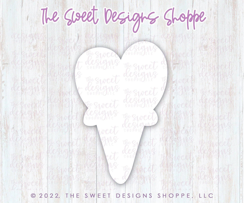 Cookie Cutters - Tall Heart Ice Cream Waffle - Cookie Cutter - The Sweet Designs Shoppe - - ALL, Birthday, cone, Cookie Cutter, icecream, kid, kids, Promocode, Sweet, Sweets