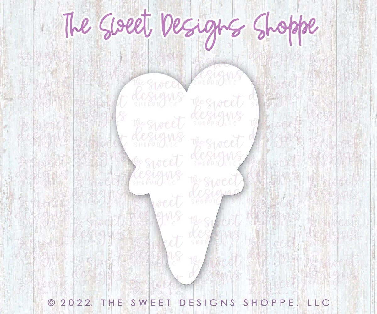 Cookie Cutters - Tall Heart Ice Cream Waffle - Cookie Cutter - The Sweet Designs Shoppe - TSDS - - ALL,Birthday,cone,Cookie Cutter,icecream,kid,kids,Promocode,STL,Sweet,Sweets