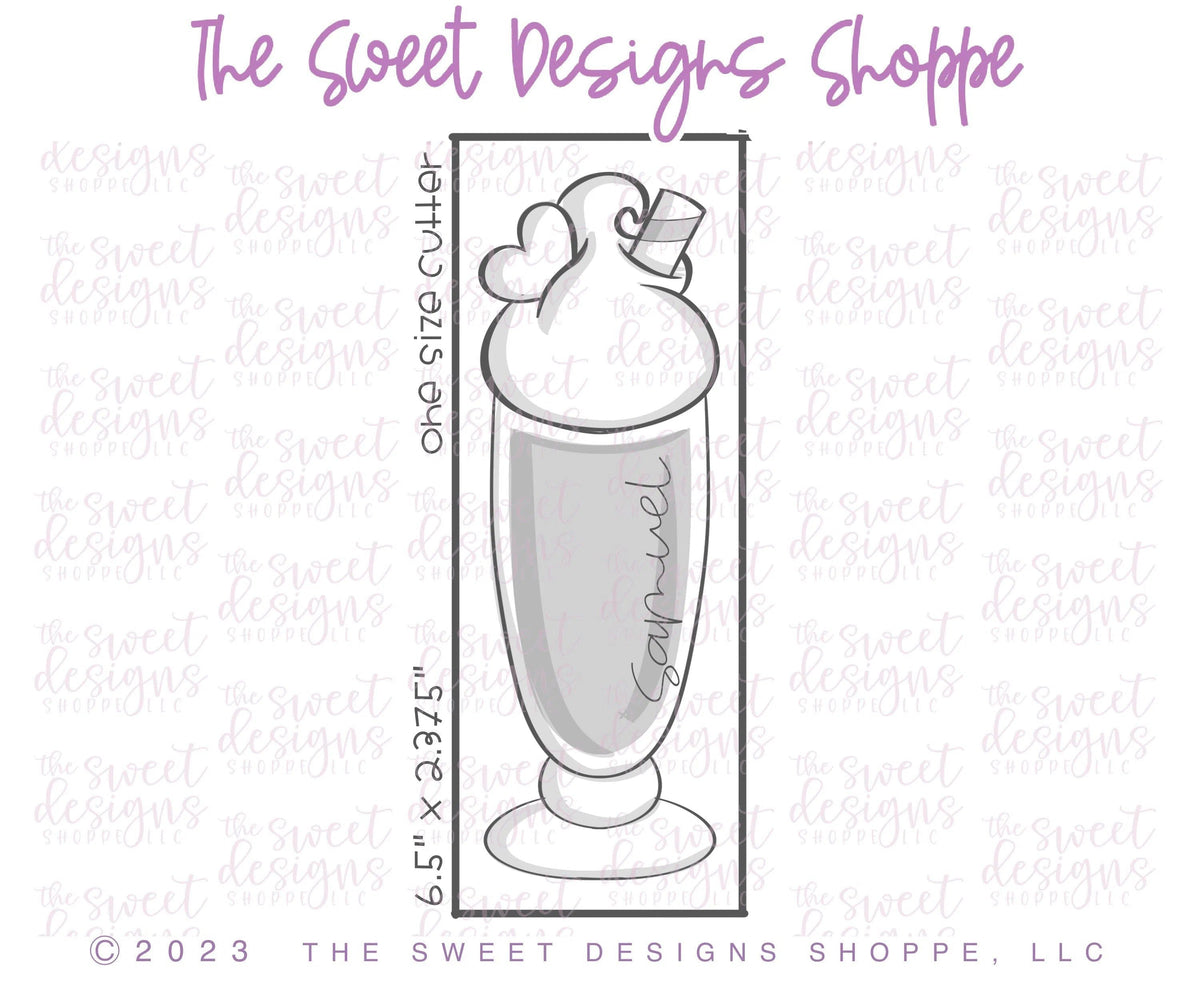 Cookie Cutters - Tall-ish Milkshake - Cookie Cutter - The Sweet Designs Shoppe - TSDS - - ALL,Cookie Cutter,fast food,Food,Food & Beverages,Milkshake,Misc,Miscellaneous,Promocode,STL,Summer,Sweet,Sweets,valentine,valentines