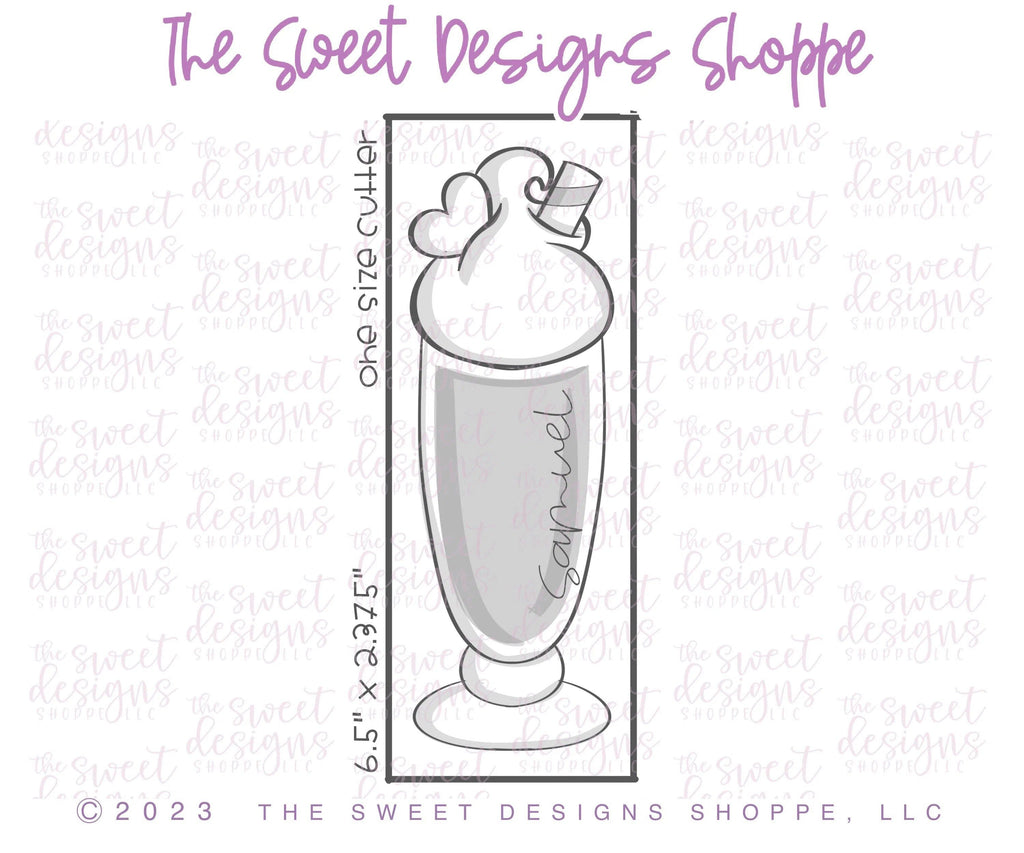 Cookie Cutters - Tall-ish Milkshake - Cookie Cutter - The Sweet Designs Shoppe - TSDS - - ALL,Cookie Cutter,fast food,Food,Food & Beverages,Milkshake,Misc,Miscellaneous,Promocode,STL,Summer,Sweet,Sweets,valentine,valentines
