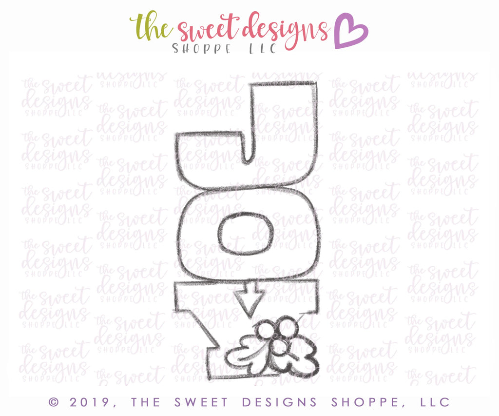Cookie Cutters - Tall JOY Plaque - Cookie Cutter - Sweet Designs Shoppe - - 2019, ALL, Christmas, Christmas / Winter, Christmas Cookies, Cookie Cutter, Plaque, Plaques, PLAQUES HANDLETTERING, Promocode, Santa, tall