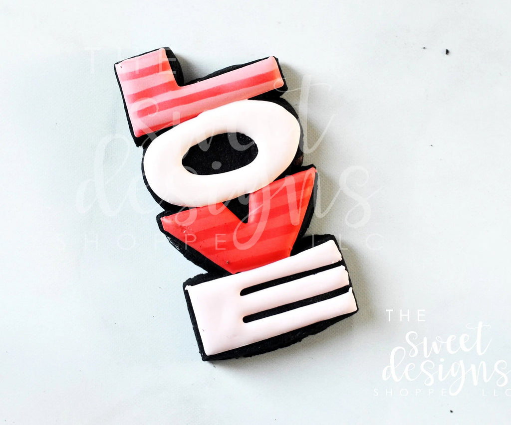Cookie Cutters - Tall LOVE Plaque - Cookie Cutter - The Sweet Designs Shoppe - TSDS - - ALL,Cookie Cutter,Customize,Lettering,Love,Plaque,Promocode,Valentines,Wedding