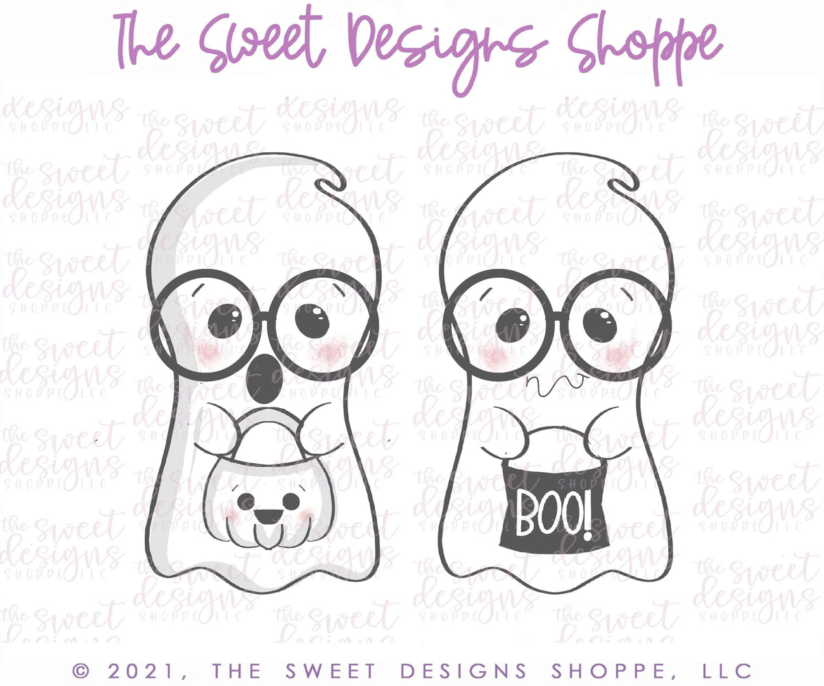 Cookie Cutters - Tall Nerdy Ghost - Cookie Cutter - The Sweet Designs Shoppe - TSDS - - ALL,Boo,Cookie Cutter,Ghost,halloween,Promocode,STL
