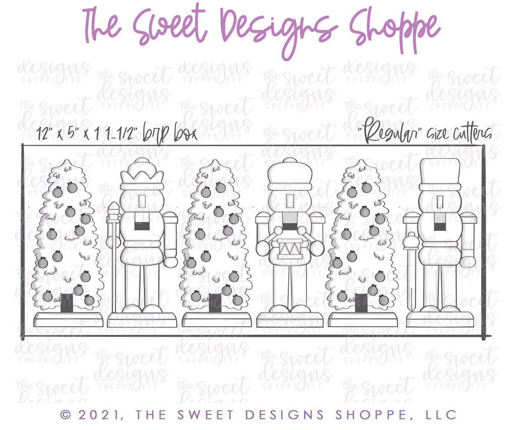 Cookie Cutters - Tall Nutcracker Set - Set of 4 - Cookie Cutters - The Sweet Designs Shoppe - TSDS - - ALL,Christmas,Christmas / Winter,Christmas Cookies,Cookie Cutter,Mini Sets,Promocode,regular sets,set