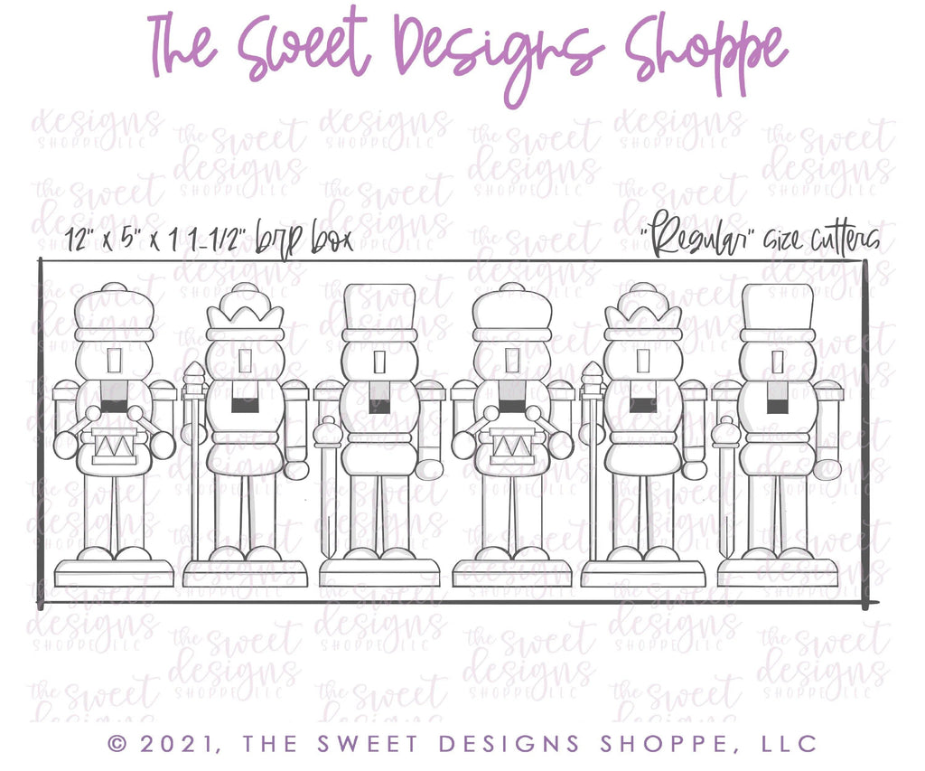 Cookie Cutters - Tall Nutcracker Set - Set of 4 - Cookie Cutters - The Sweet Designs Shoppe - TSDS - - ALL,Christmas,Christmas / Winter,Christmas Cookies,Cookie Cutter,Mini Sets,Promocode,regular sets,set