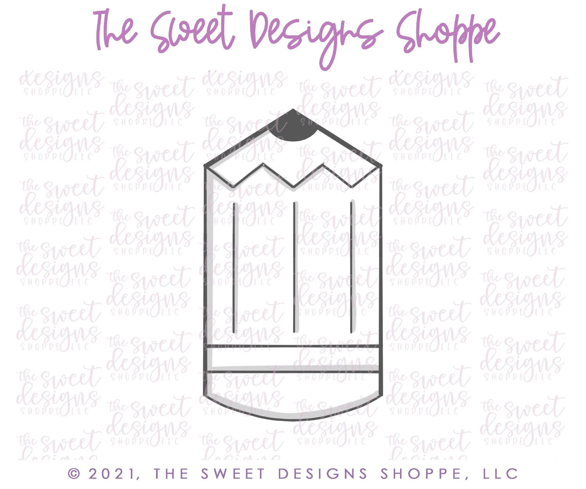 Cookie Cutters - Tall Pencil - Cookie Cutter - The Sweet Designs Shoppe - TSDS - - ALL,back to school,Cookie Cutter,Grad,graduations,Promocode,School,School / Graduation,School Bus,school supplies,STL