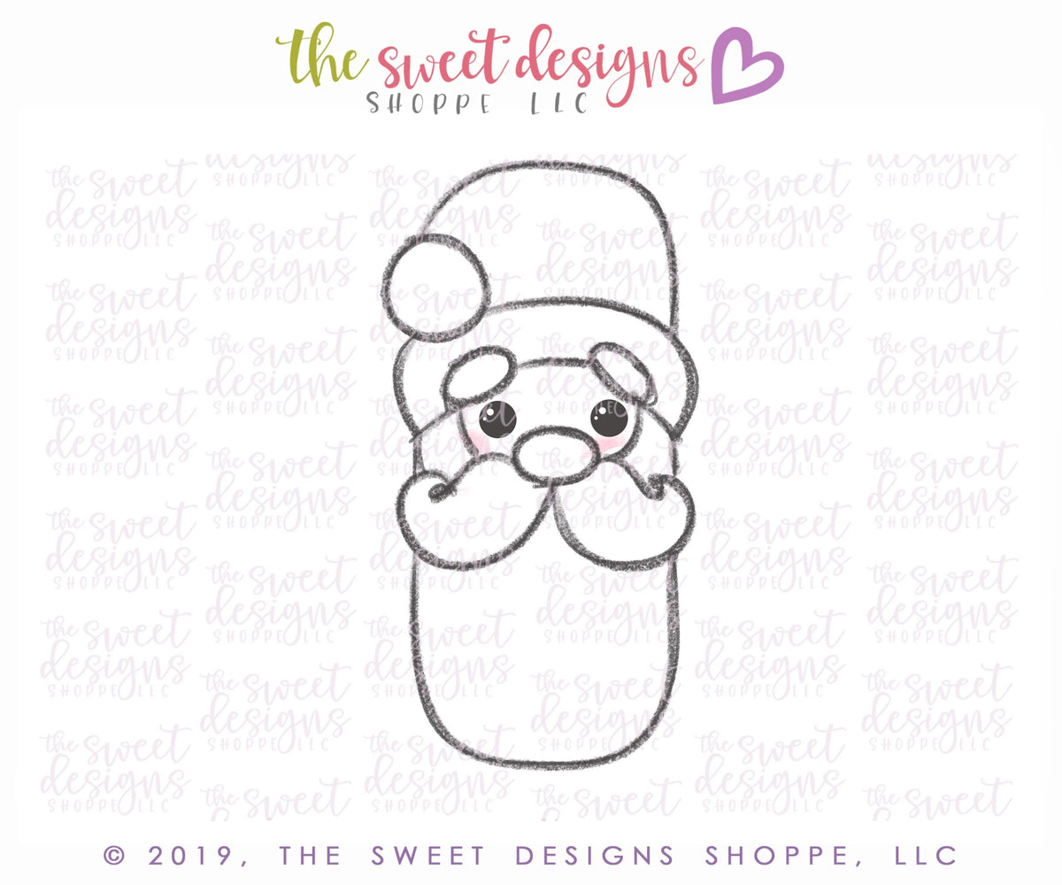 Cookie Cutters - Tall Santa's Face - Cookie Cutter - The Sweet Designs Shoppe - TSDS - - ALL,Christmas,Christmas / Winter,Christmas Cookies,clause,Cookie Cutter,Promocode,Santa,STL,tall