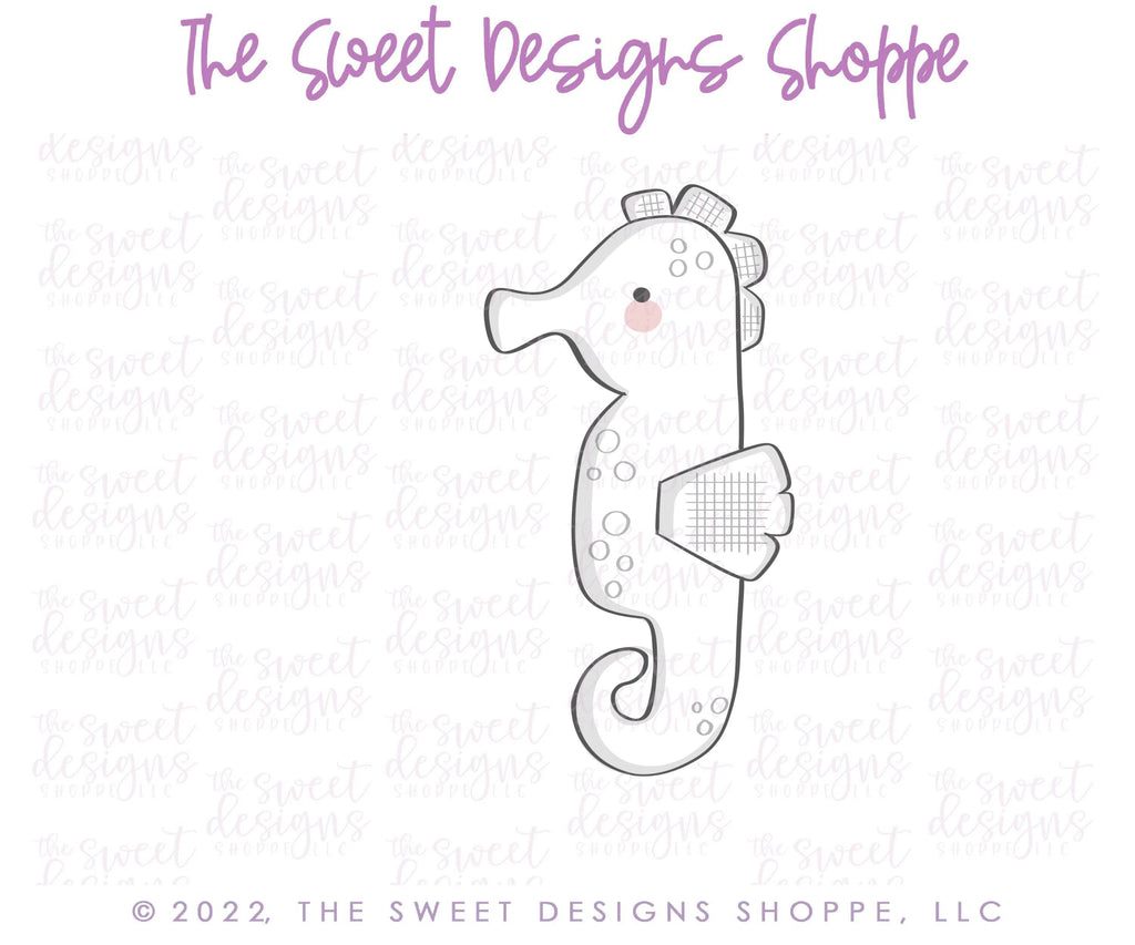 Cookie Cutters - Tall Seahorse - Cookie Cutter - The Sweet Designs Shoppe - - ALL, Animal, Animals, Animals and Insects, birthday, Cookie Cutter, Fantasy, Kids / Fantasy, Promocode, summer, under the sea