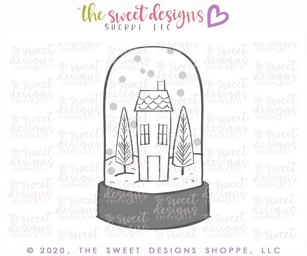 Cookie Cutters - Tall Snow Globe - Cookie Cutter - The Sweet Designs Shoppe - - ALL, Christmas, Christmas / Winter, Christmas Cookies, Cookie Cutter, Promocode, snowglobe, toy, toys