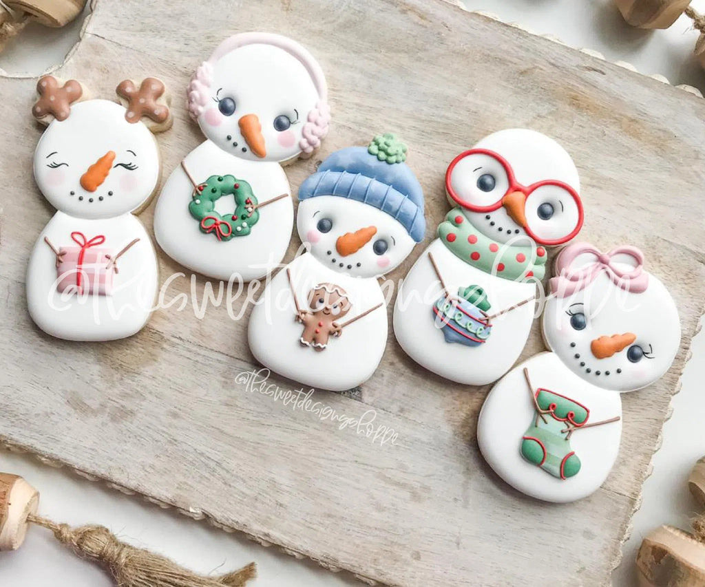 Cookie Cutters - Tall Snowman Set - Set of 5 - Cookie Cutters - The Sweet Designs Shoppe - - ALL, Christmas, Christmas / Winter, Christmas Cookies, Cookie Cutter, Frosty, Mini Sets, Promocode, regular sets, set