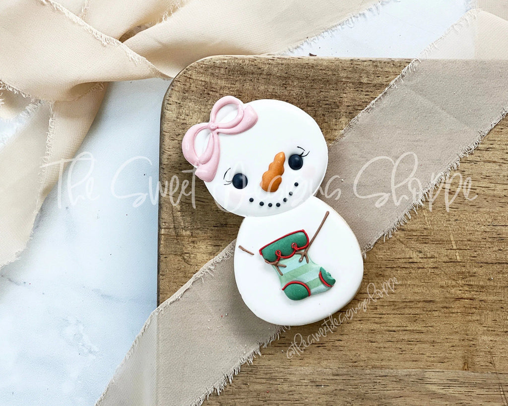 Cookie Cutters - Tall Snowman with Candy - Cookie Cutter - The Sweet Designs Shoppe - - ALL, Christmas, Christmas / Winter, Christmas Cookies, Cookie Cutter, home, Promocode