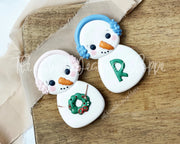 Cookie Cutters - Tall Snowman with Wreath - Cookie Cutter - The Sweet Designs Shoppe - TSDS - - ALL,Christmas,Christmas / Winter,Christmas Cookies,Cookie Cutter,Frosty,home,Promocode,STL
