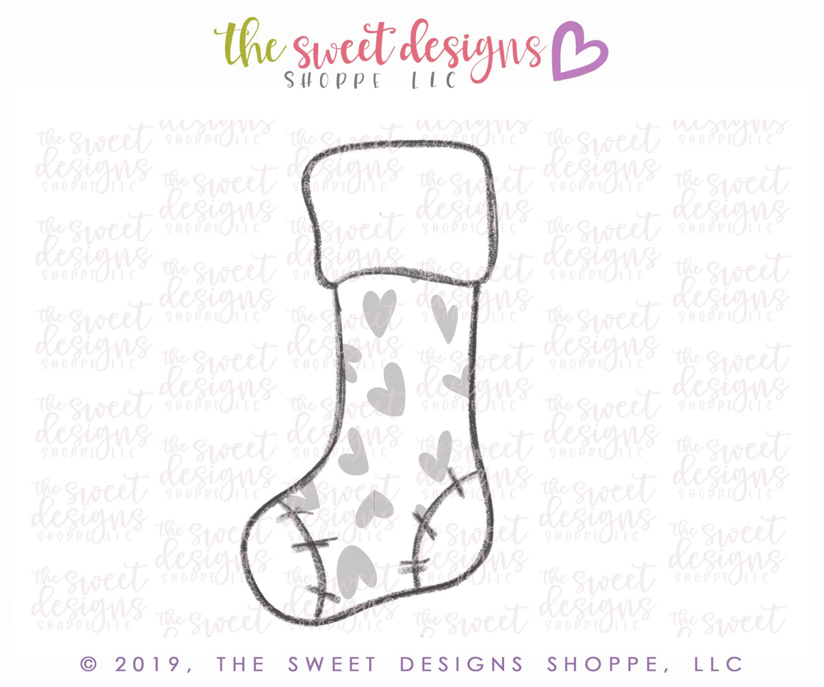 Cookie Cutters - Tall Stocking - Cookie Cutter - The Sweet Designs Shoppe - TSDS - - ALL,Christmas,Christmas / Winter,Christmas Cookies,Cookie Cutter,Promocode,Santa,sock,STL