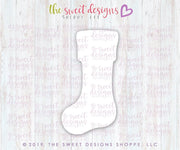 Cookie Cutters - Tall Stocking - Cookie Cutter - The Sweet Designs Shoppe - TSDS - - ALL,Christmas,Christmas / Winter,Christmas Cookies,Cookie Cutter,Promocode,Santa,sock,STL