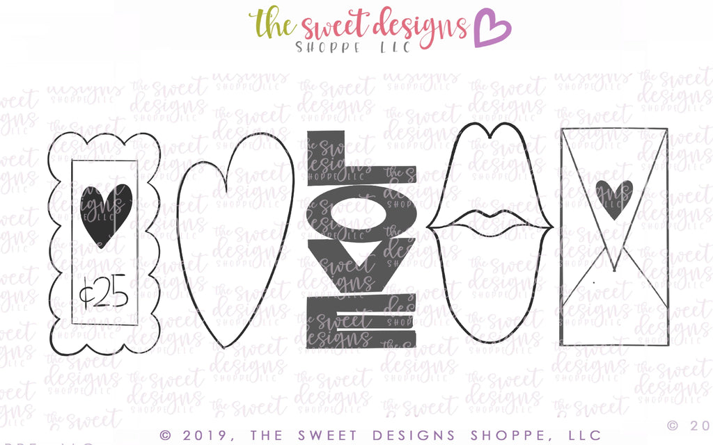 Cookie Cutters - Tall Valentines LOVE Set - Cookie Cutters - The Sweet Designs Shoppe - TSDS - - ALL,Cookie Cutter,Mini Sets,Promocode,regular sets,set,Valentine,Valentines,Valentines couples