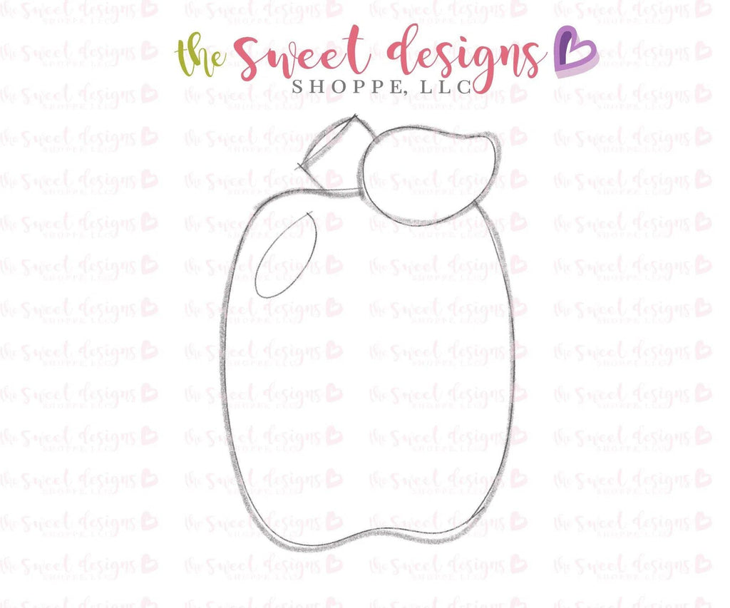 Cookie Cutters - Tallish Apple - Cookie Cutter - The Sweet Designs Shoppe - TSDS - - ALL,Apple,Cookie Cutter,Food,Food and Beverage,Food beverages,Fruits and Vegetables,Grad,graduations,Promocode,school,School / Graduation