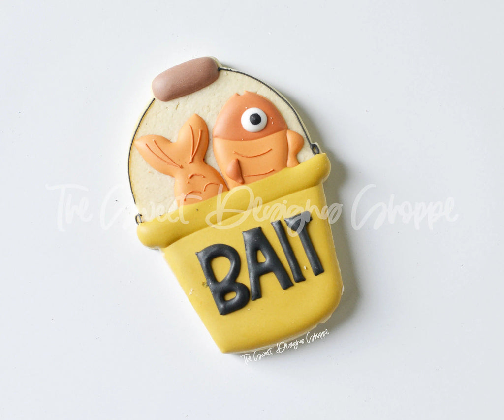 Cookie Cutters - Tallish Bait Bucket - Cookie Cutter - The Sweet Designs Shoppe - - ALL, Animal, Cookie Cutter, dad, Father, Fathers Day, fish, Fishing, grandfather, hobbie, Hobbies, Hobbies and Camping, hobby, Promocode, sea, sport, sports