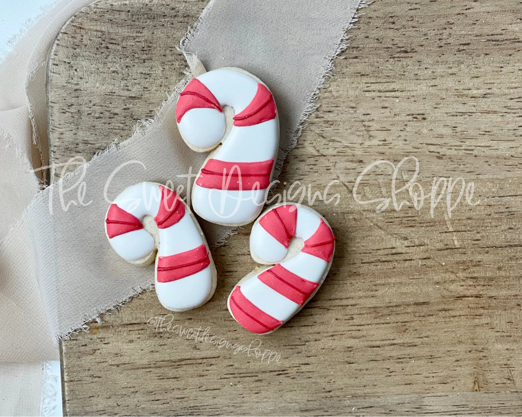 Cookie Cutters - Tallish Candy Cane - Cookie Cutter - The Sweet Designs Shoppe - - Advent Calendar, ALL, Candy, CandyCane, Christmas, Christmas / Winter, Christmas Cookies, Cookie Cutter, Food, Food and Beverage, Food beverages, Promocode, Sweet, Sweets