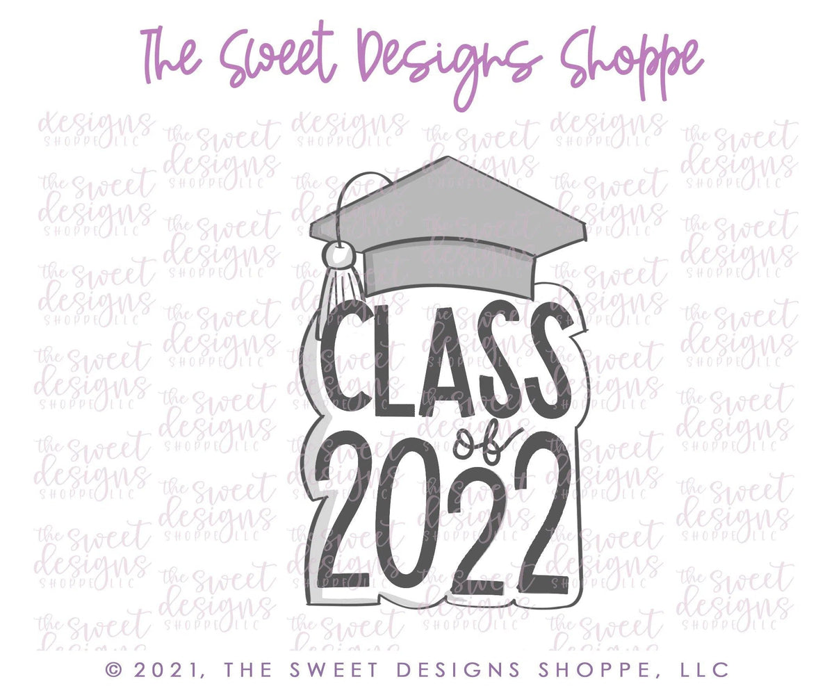 Cookie Cutters - Tallish Class of Plaque - Cookie Cutter - The Sweet Designs Shoppe - TSDS - - ALL,award,Cookie Cutter,diploma,Grad,Graduation,graduations,Plaque,Plaques,PLAQUES HANDLETTERING,Promocode,School,School / Graduation,STL