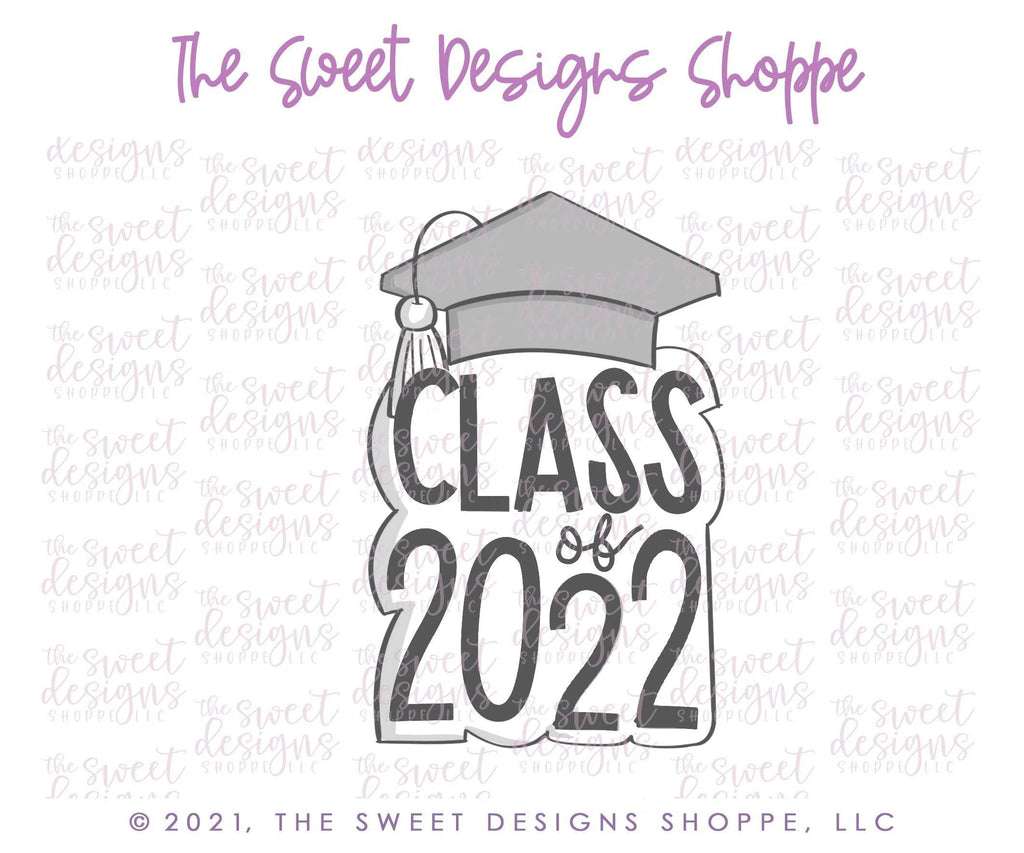 Cookie Cutters - Tallish Class of Plaque - Cookie Cutter - The Sweet Designs Shoppe - - ALL, award, Cookie Cutter, diploma, Grad, Graduation, graduations, Plaque, Plaques, PLAQUES HANDLETTERING, Promocode, School, School / Graduation