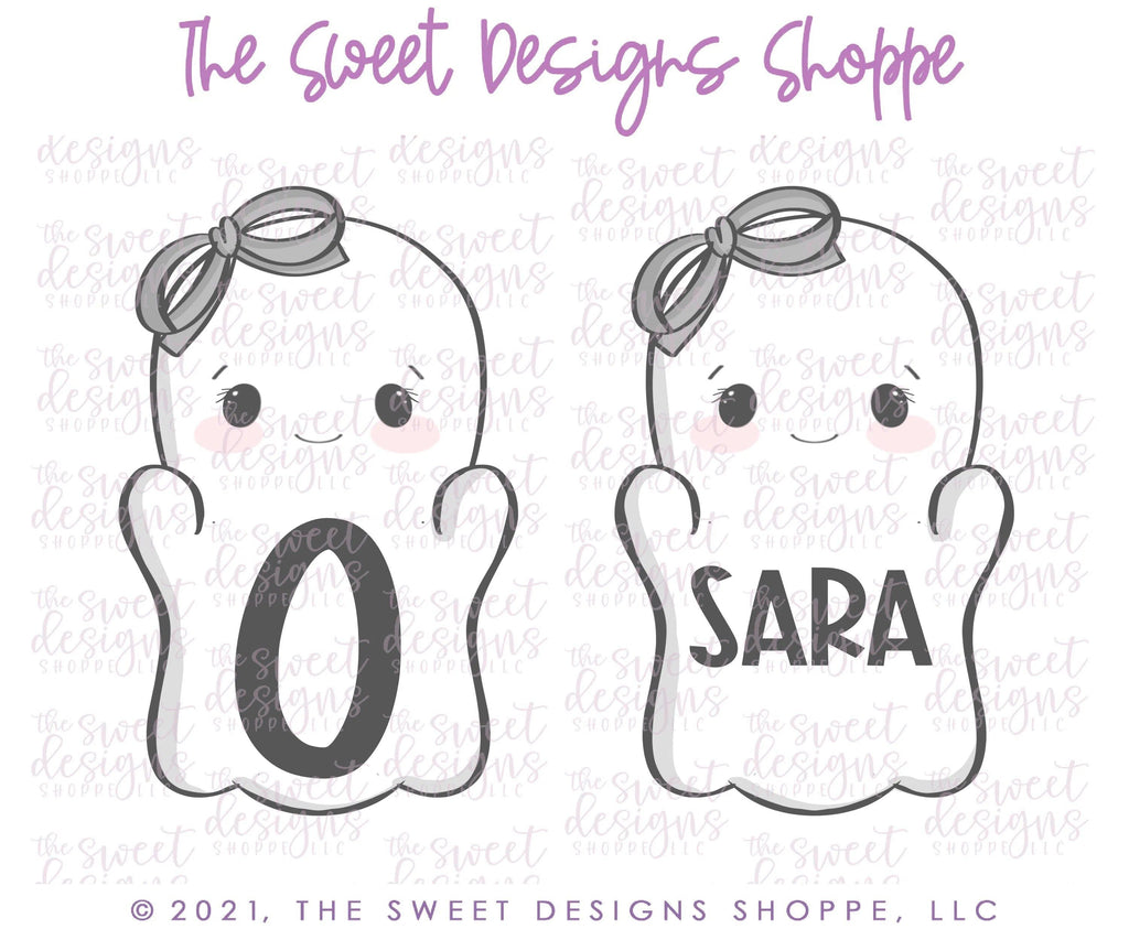 Cookie Cutters - Tallish Girly Ghost - Cookie Cutter - The Sweet Designs Shoppe - TSDS - - ALL,Boo,Cookie Cutter,Fall / Halloween,Ghost,halloween,Promocode