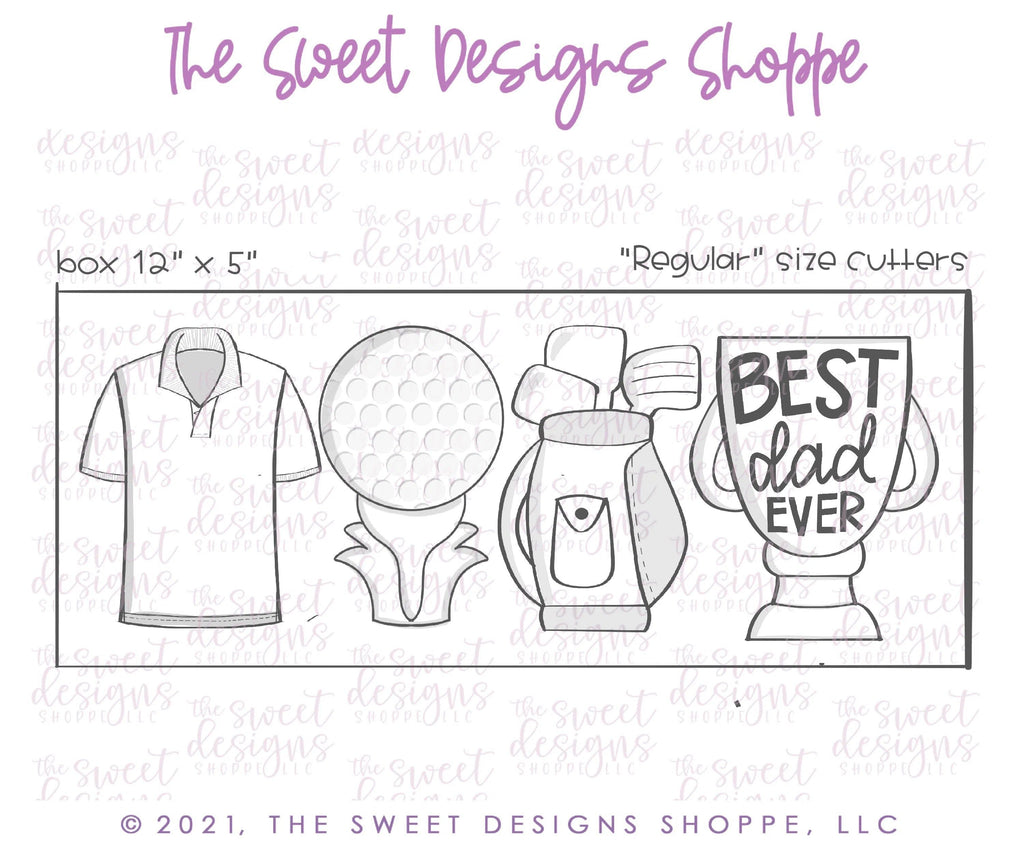 Cookie Cutters - Tallish Golf Set - Cookie Cutters - The Sweet Designs Shoppe - TSDS - - ALL,Cookie Cutter,dad,Father,father's day,fish,grandfather,Mini Sets,Promocode,regular sets,set,sport,sports