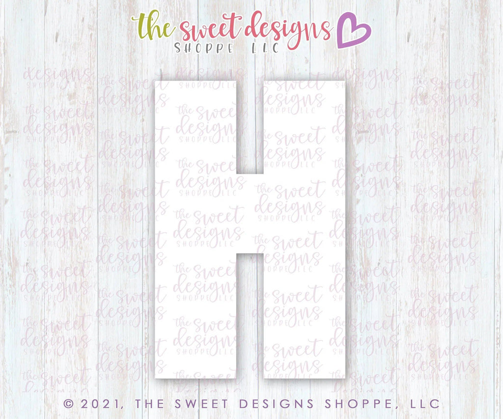 Cookie Cutters - Tallish H - Cookie Cutter - The Sweet Designs Shoppe - TSDS - - ALL,Cookie Cutter,home,house,Lettering,Letters,letters and numbers,Promocode,Real Estate,RealEstate,text