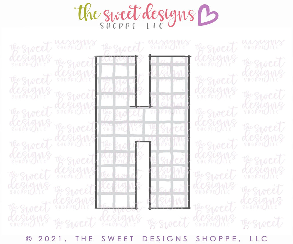 Cookie Cutters - Tallish H - Cookie Cutter - The Sweet Designs Shoppe - TSDS - - ALL,Cookie Cutter,home,house,Lettering,Letters,letters and numbers,Promocode,Real Estate,RealEstate,text