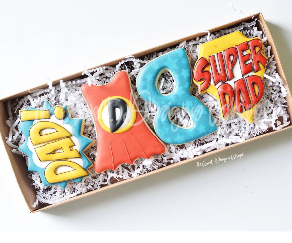 Cookie Cutters - Tallish Hero - Set - Cookie Cutters - The Sweet Designs Shoppe - TSDS - - ALL,Cookie Cutter,dad,Father,father's day,grandfather,kids,Kids / Fantasy,Mini Sets,Promocode,regular sets,set,STL,Superhero,Superheroes