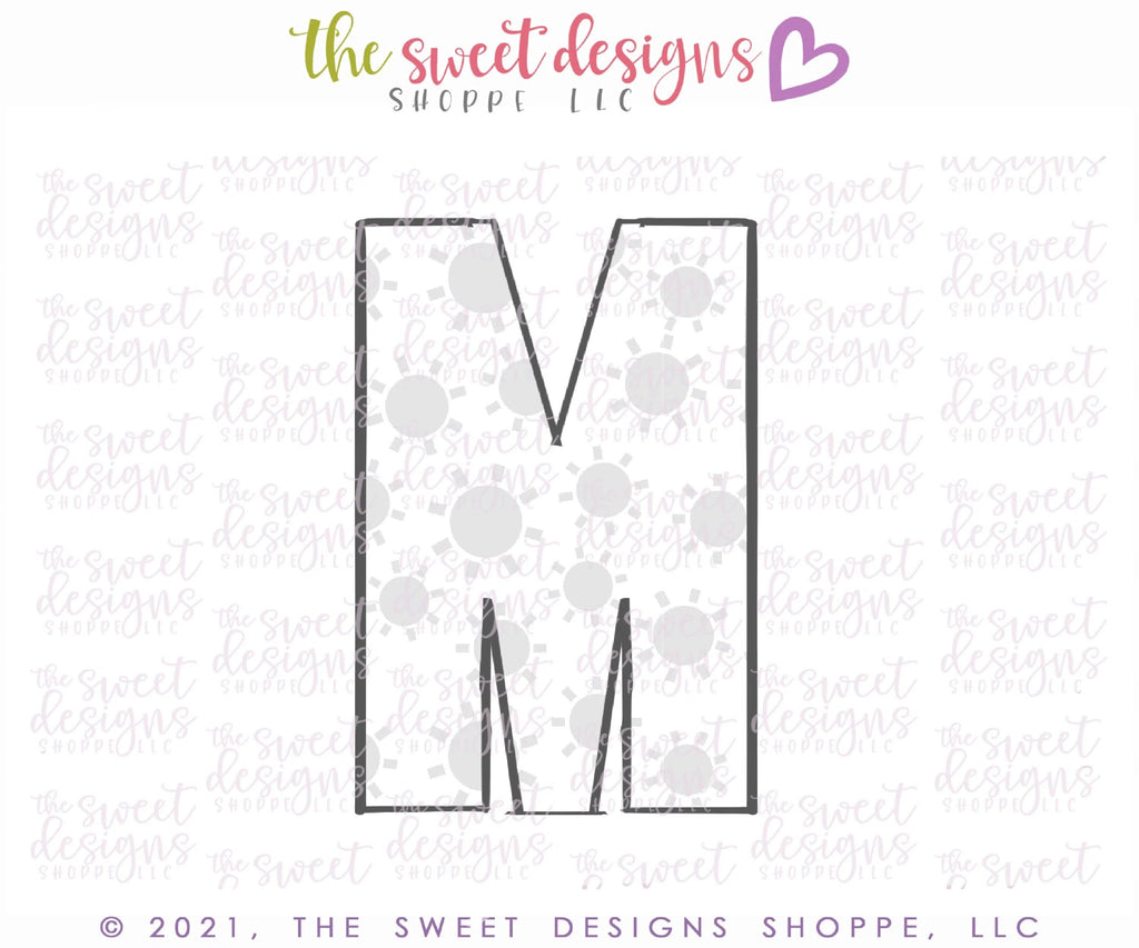 Cookie Cutters - Tallish M - Cookie Cutter - The Sweet Designs Shoppe - TSDS - - ALL,Cookie Cutter,home,house,Lettering,Letters,letters and numbers,M 001,M001,Promocode,Real Estate,RealEstate,STL,text