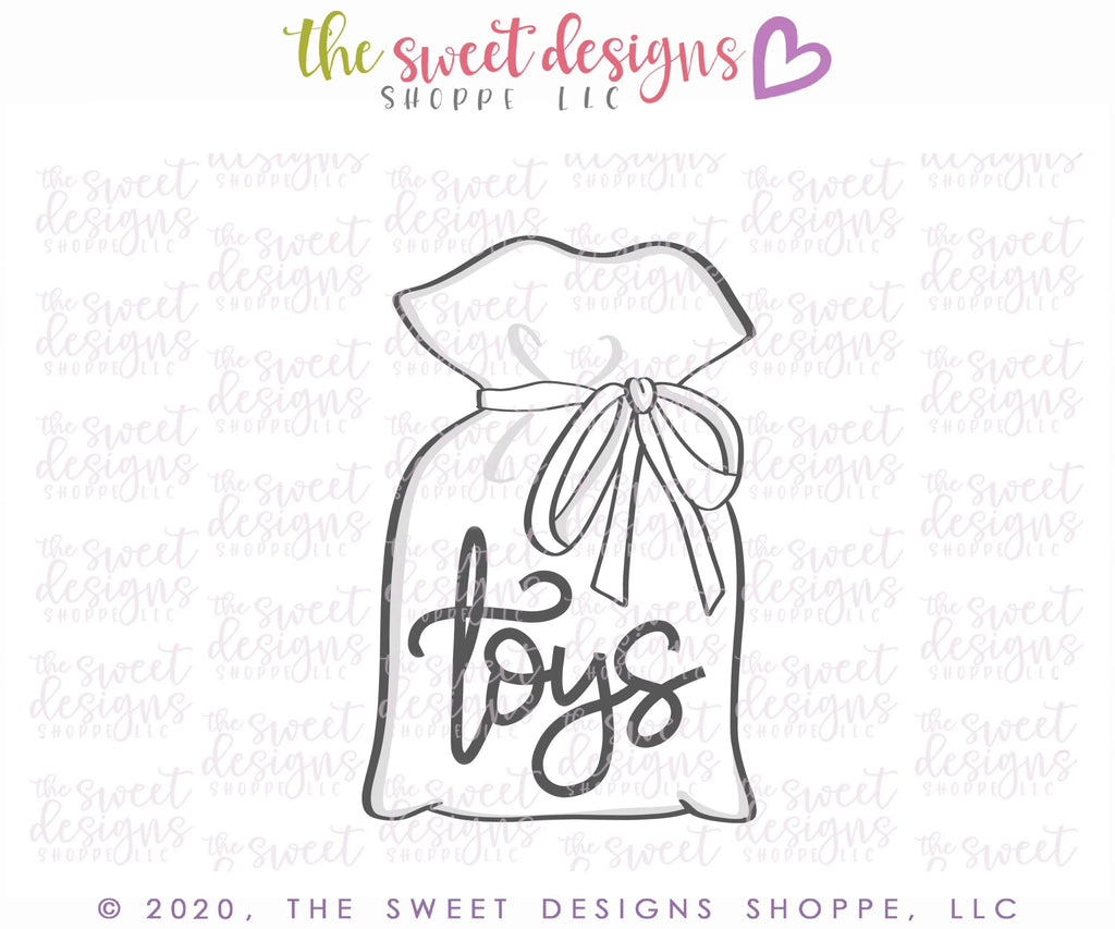 Cookie Cutters - Tallish Santa's Sack - Cookie Cutter - The Sweet Designs Shoppe - TSDS - - ALL,Christmas,Christmas / Winter,Christmas Cookies,Cookie Cutter,Promocode,Santa,STL