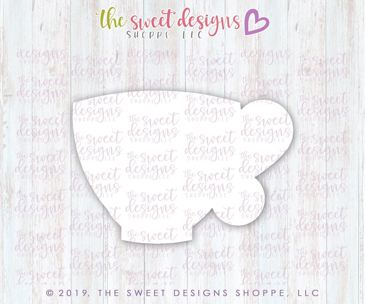 Cookie Cutters - Tea Cup 2019 - Cookie Cutter - The Sweet Designs Shoppe - TSDS - - Alice,ALL,beverage,Cookie Cutter,Food,Food & Beverages,Food and Beverage,kids,Kids / Fantasy,MOM,mother,Mothers Day,Promocode,STL,tea,Wonderland