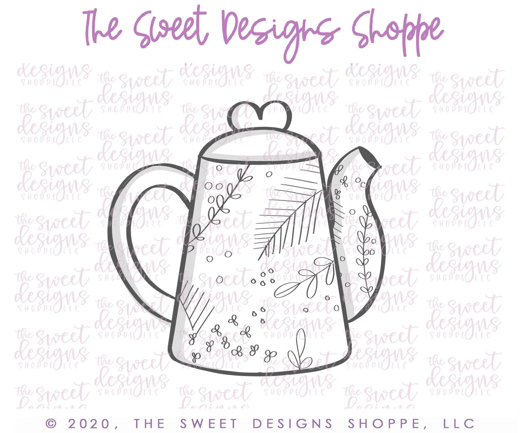 Cookie Cutters - Tea Kettle - Cookie Cutter - Sweet Designs Shoppe - - ALL, beverage, Cookie Cutter, Food, Food & Beverages, Food and Beverage, MOM, mother, Mothers Day, Promocode, tea