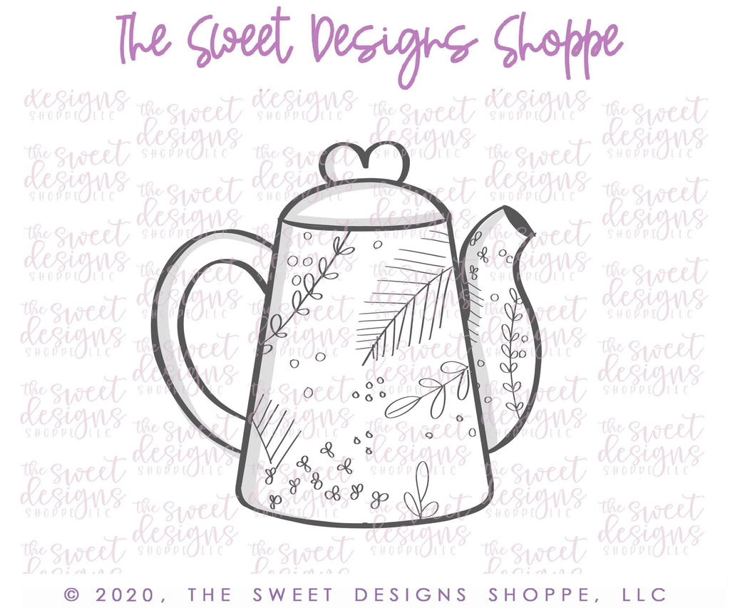 Cookie Cutters - Tea Kettle - Cookie Cutter - The Sweet Designs Shoppe - - ALL, beverage, Cookie Cutter, Food, Food & Beverages, Food and Beverage, MOM, mother, Mothers Day, Promocode, tea