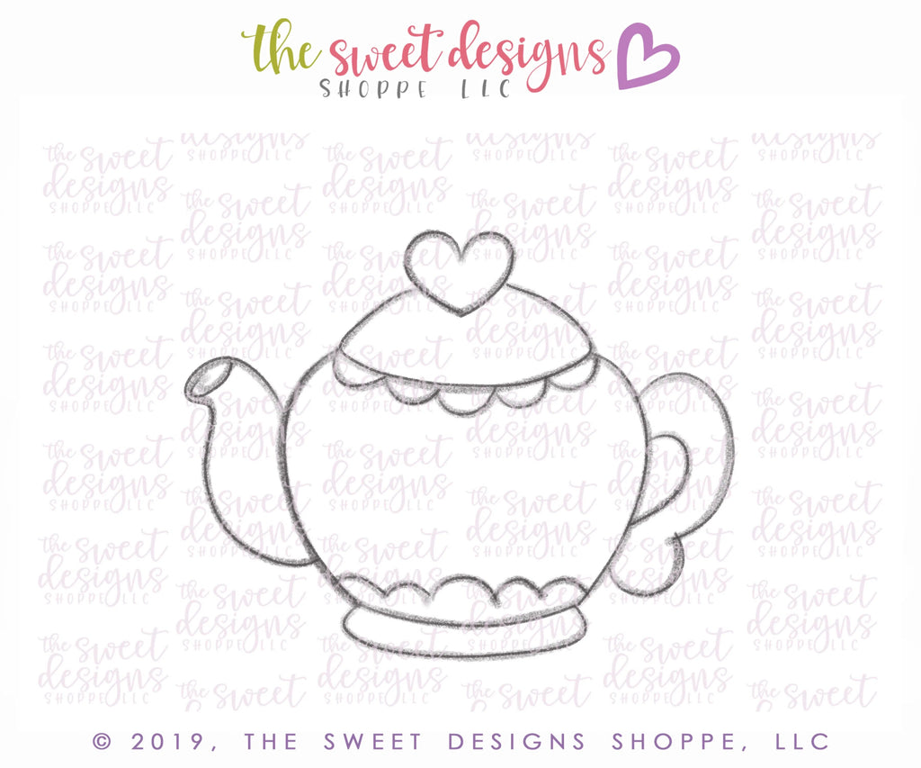Cookie Cutters - Tea Pot - Cookie Cutter - Sweet Designs Shoppe - - 2019, ALL, beverage, Cookie Cutter, Miscellaneous, MOM, mother, mothers DAY, Promocode, tea