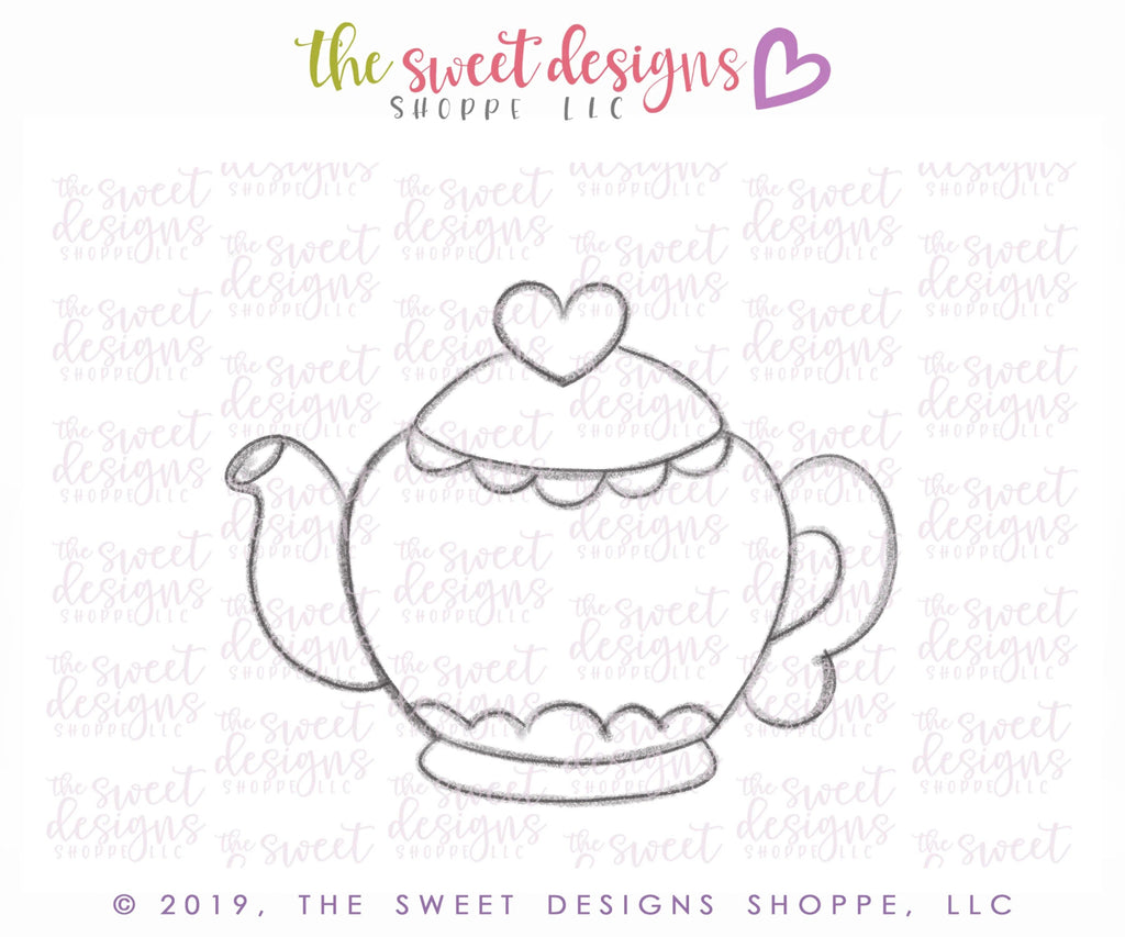 Cookie Cutters - Tea Pot - Cookie Cutter - The Sweet Designs Shoppe - - 2019, ALL, beverage, Cookie Cutter, Miscellaneous, MOM, mother, mothers DAY, Promocode, tea