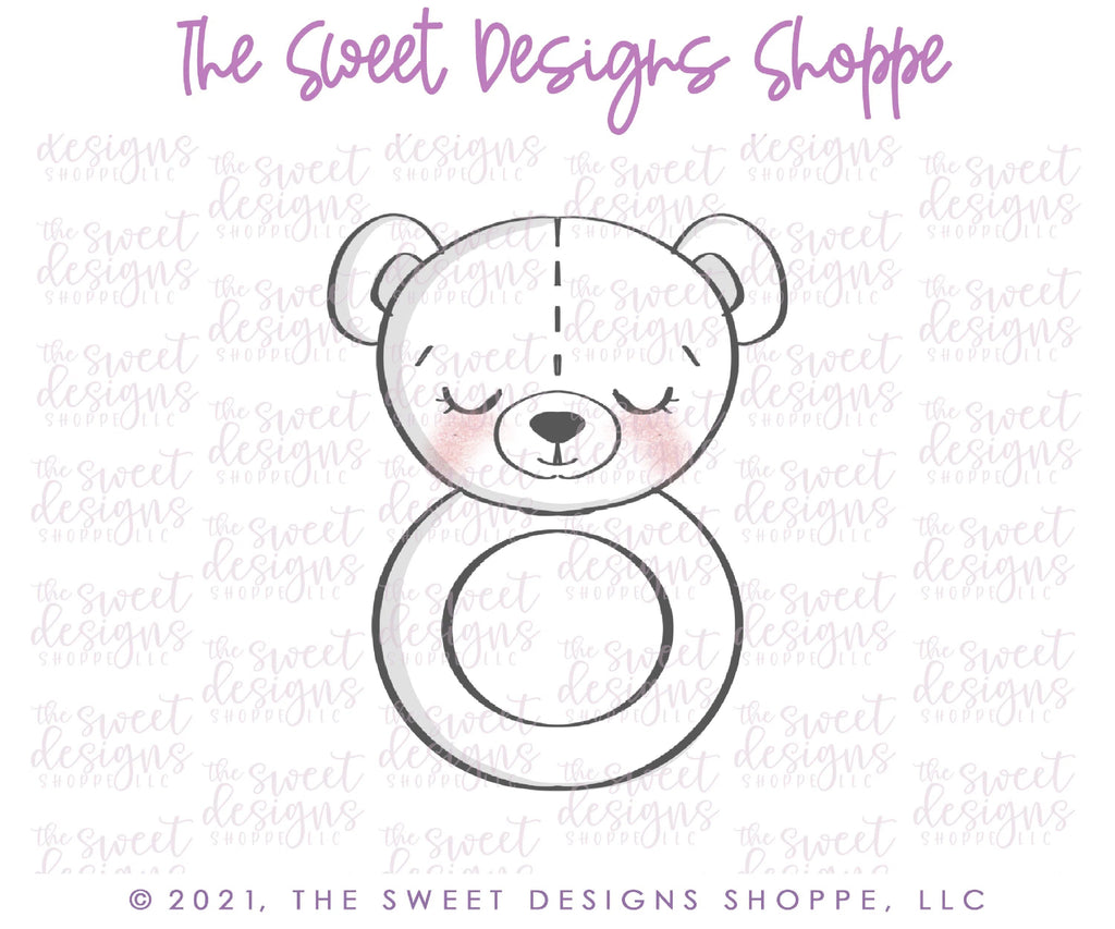 Cookie Cutters - Teddy Bear Rattle - Cookie Cutter - Sweet Designs Shoppe - - Accesories, Accessories, accessory, ALL, Baby, Baby / Kids, Baby Bib, Baby Dress, Baby Swaddle, baby toys, Christmas, Christmas / Winter, Clothing / Accessories, Cookie Cutter, kids, Kids / Fantasy, Promocode, toy, toys