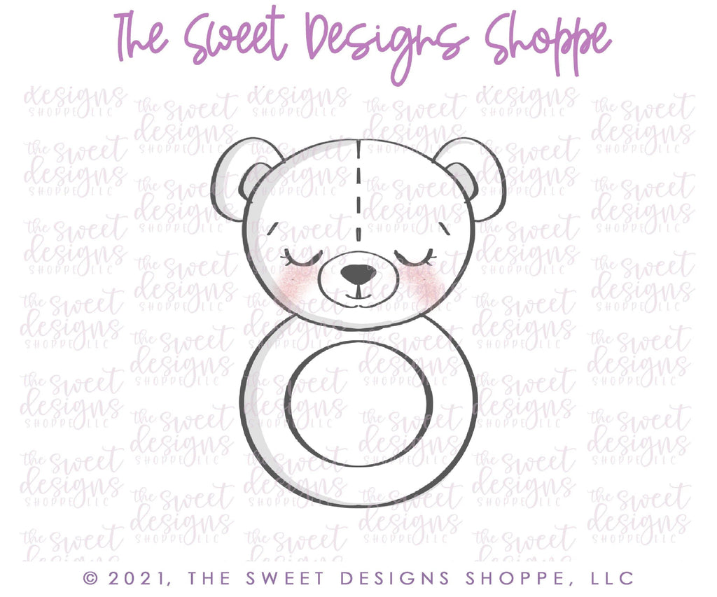 Cookie Cutters - Teddy Bear Rattle - Cookie Cutter - The Sweet Designs Shoppe - - Accesories, Accessories, accessory, ALL, Baby, Baby / Kids, Baby Bib, Baby Dress, Baby Swaddle, baby toys, Christmas, Christmas / Winter, Clothing / Accessories, Cookie Cutter, kids, Kids / Fantasy, Promocode, toy, toys